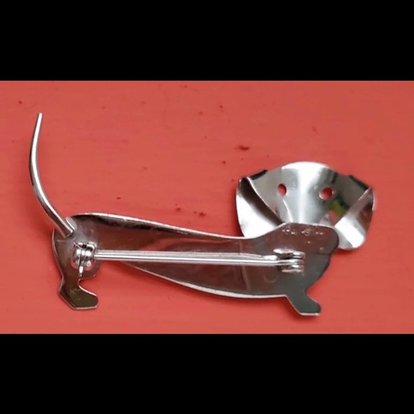 Vintage Beau Sterling Sterling Dachshund Pin - Picture 6 of 7